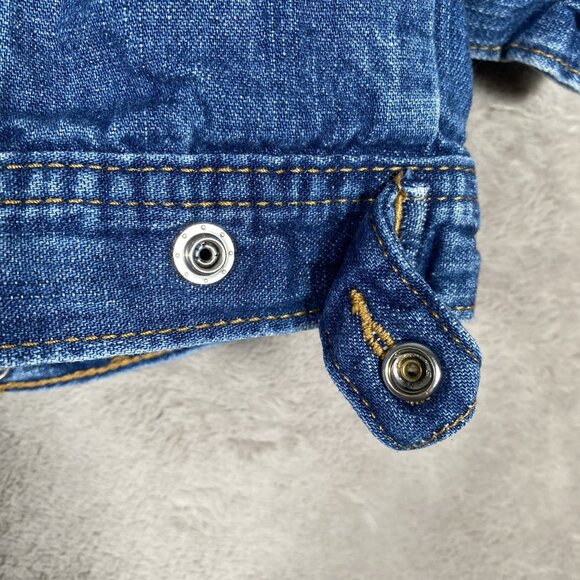 Baby GAP Denim Jacket Infant 6-12 Months Blue Snap Button Trucker 100% Cotton - Picture 8 of 12